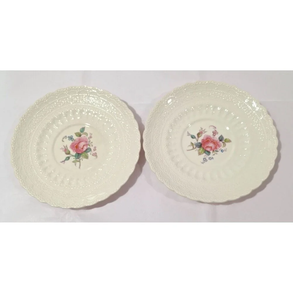 2 VTG Spode's Jewel Copeland Billingsley Rose 7 1/8 
